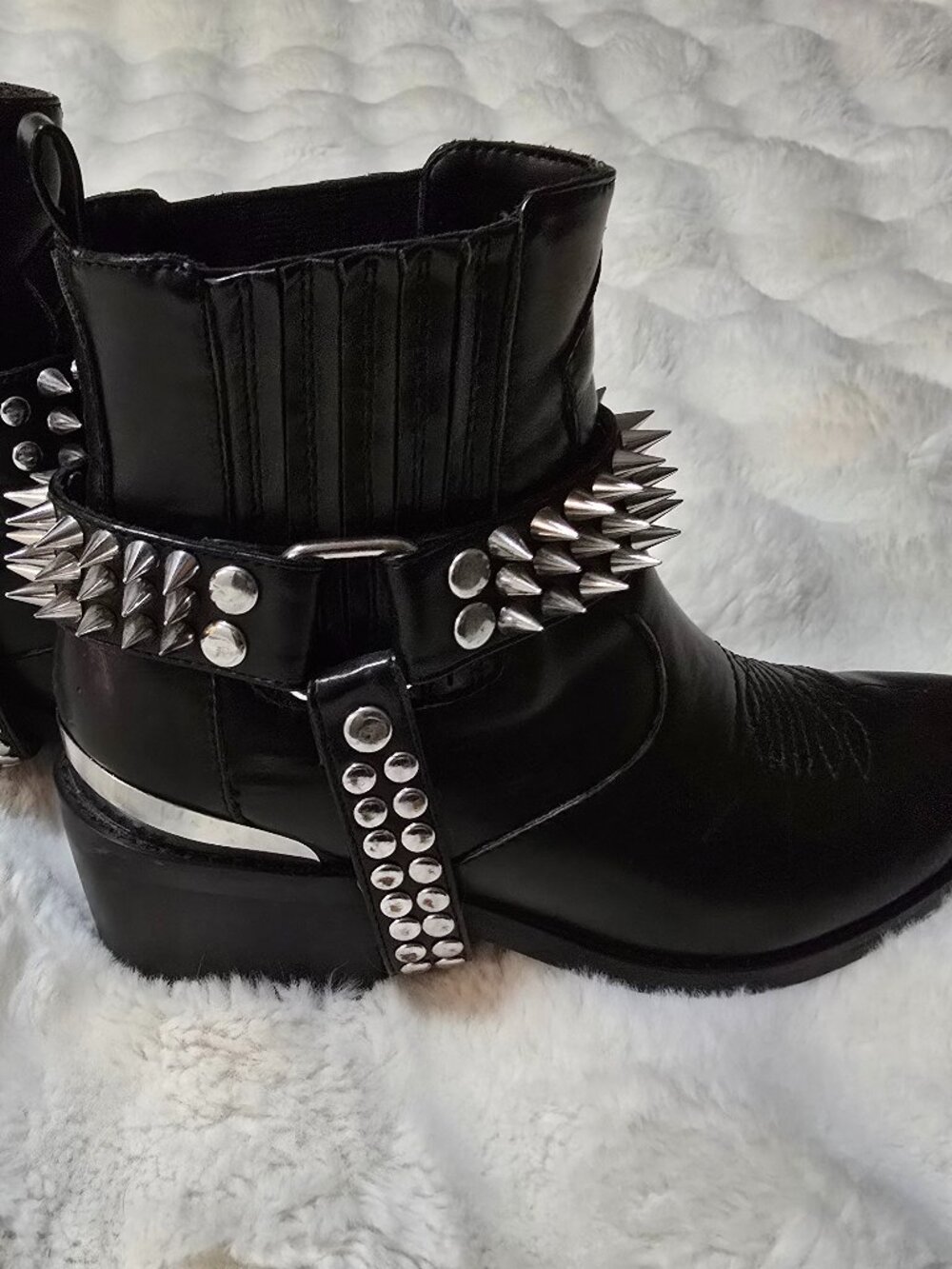 Dolls Kill Current Mood Spiked Ankle booties